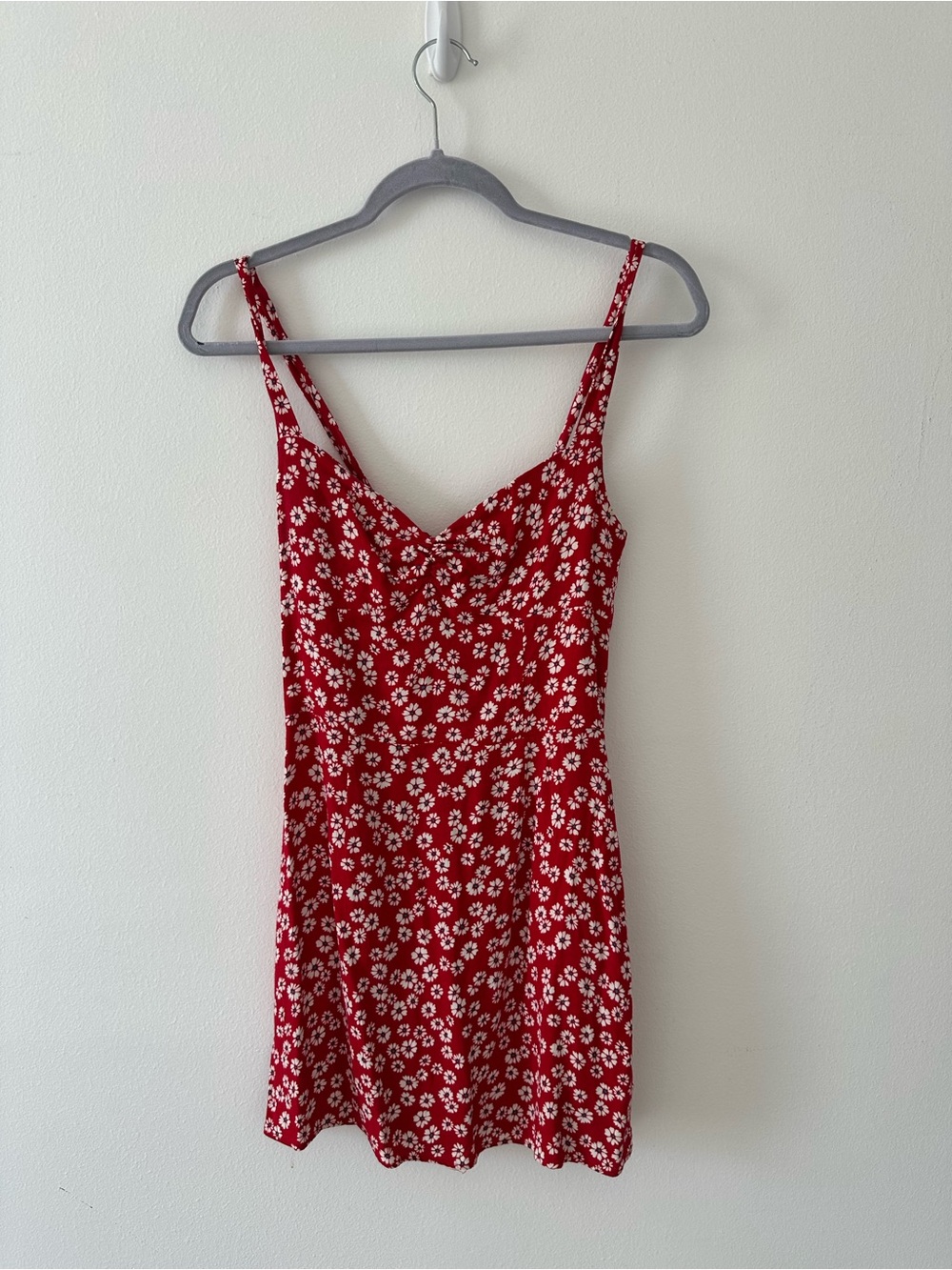 Reformation Red Floral Slip Mini Dress